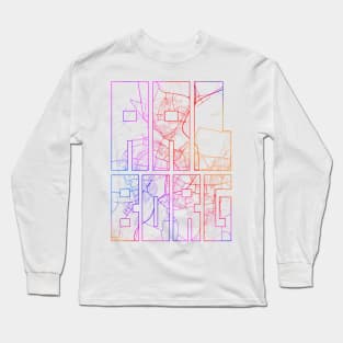 Aalborg, Jutland, Denmark City Map Typography - Colorful Long Sleeve T-Shirt